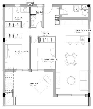 South facing penthouse with private solarium in La Veleta, Torrevieja  - Mar Azul Properties